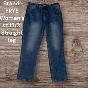 FRYE straight leg jeans size 12 (stretchy!)